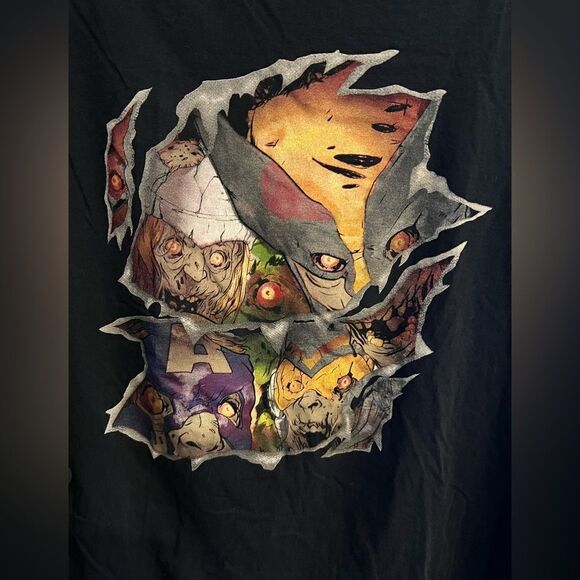 Marvel Zombies Long Sleeve T-Shirt - Marvel Zombie Heads Ripping Out - Picture 2 of 7